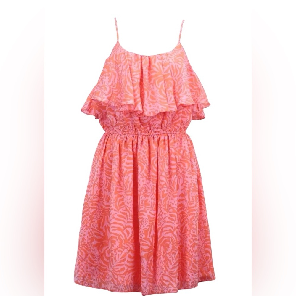 Lilly Pulitzer Target Giraffing Me Crazy Off Shoulder Mini Dress XS Pink Orange